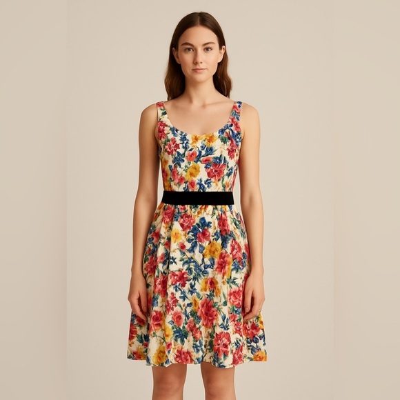Tristan Dresses & Skirts - Tristan Made in Canada Floral Sleeveless Dress with Belt - Size 4